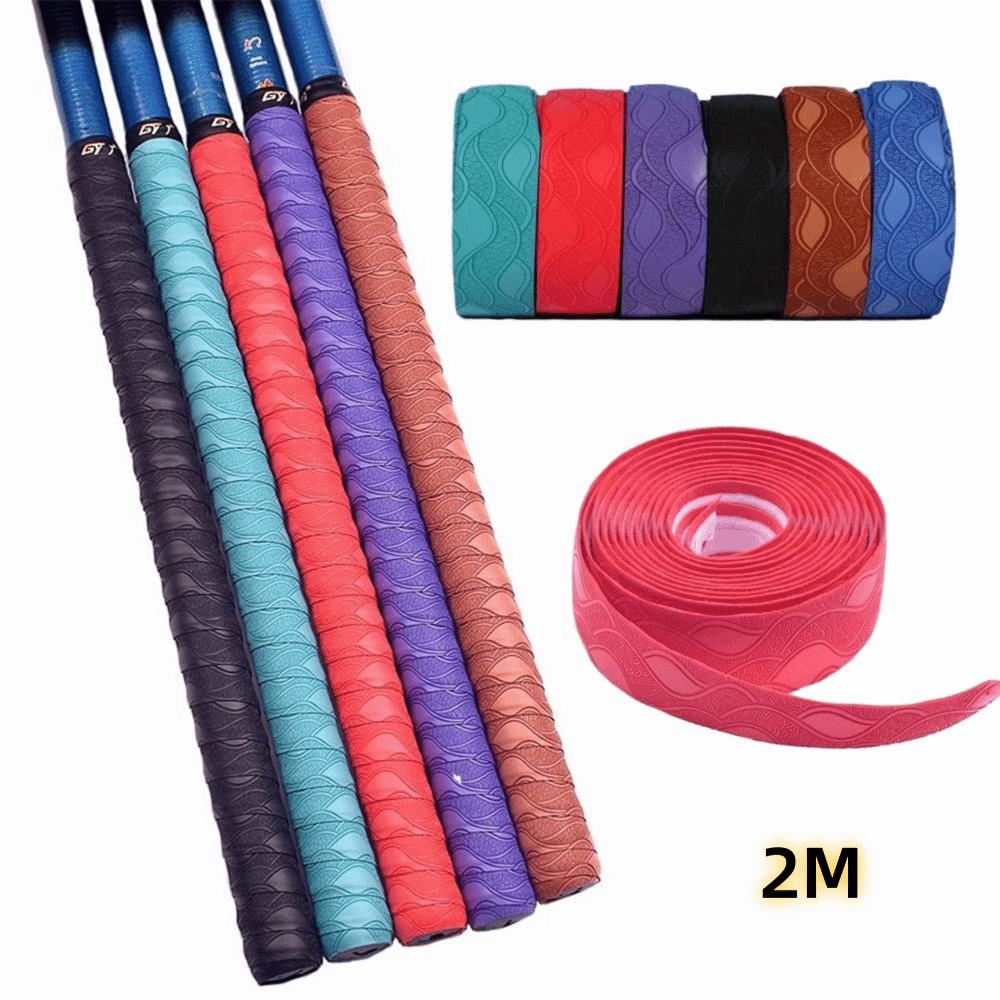 Fishing Rod Wrap Tape - Hochwertiger 2M Schlägergriffwickel, rutschfest, verdickt, Anti-Rutsch-Griffband,
