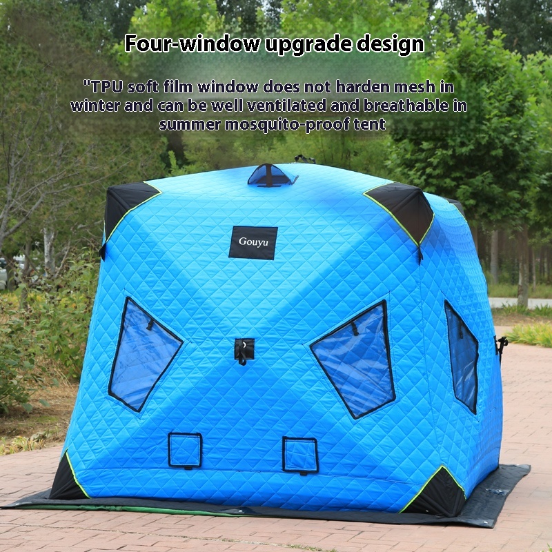 Fishing Equipment You Need - Eisfischerzelt im Freien, Winterangeln, Campingausrüstung, verdickte