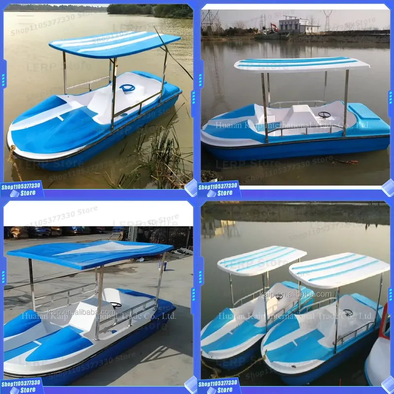 Fishing Equipment Logos - Heißer Verkauf: Blaues Fiberglas-Tretboot mit individuellem