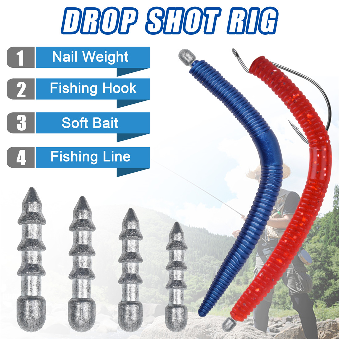 20 stücke Nagel gewichte plati – Bass Fishing Lure Bewertung und Preis
