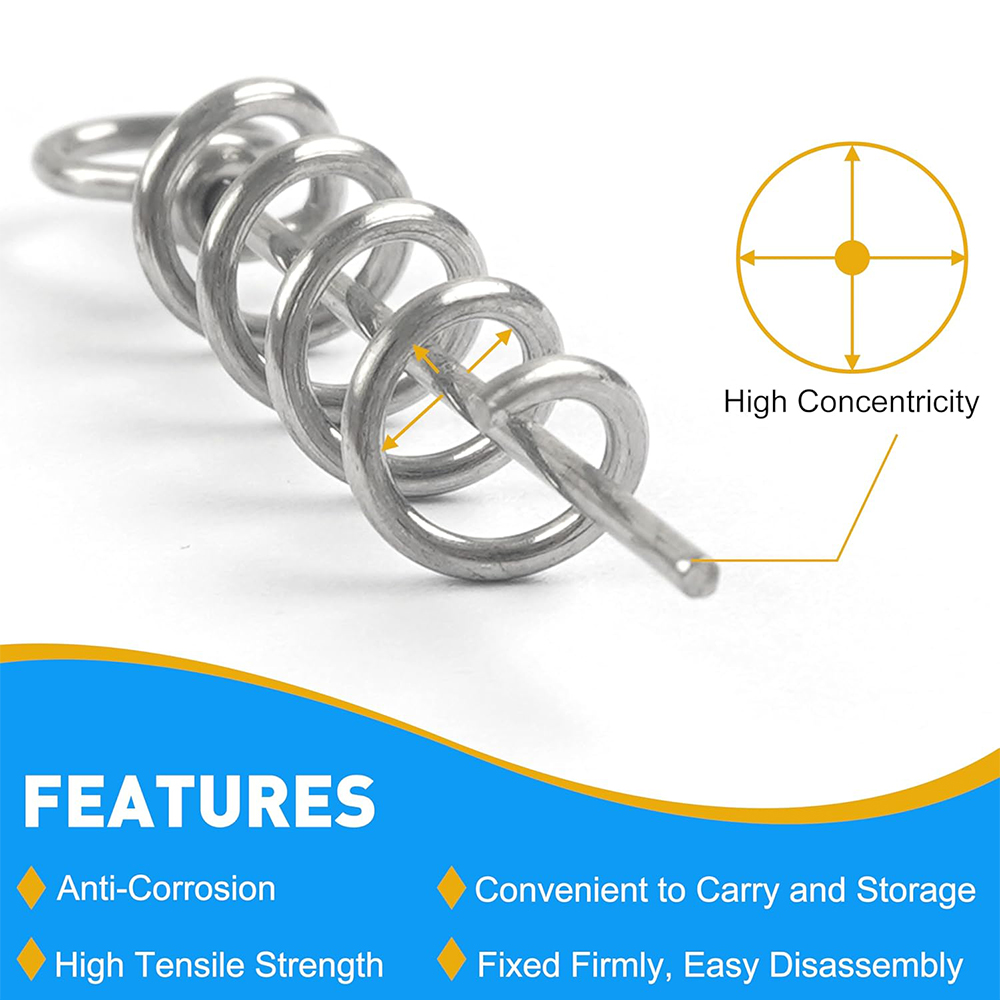 50Pcs Frühling Twist Lock Ange – Fishing Equipment Hook Bewertung und Preis